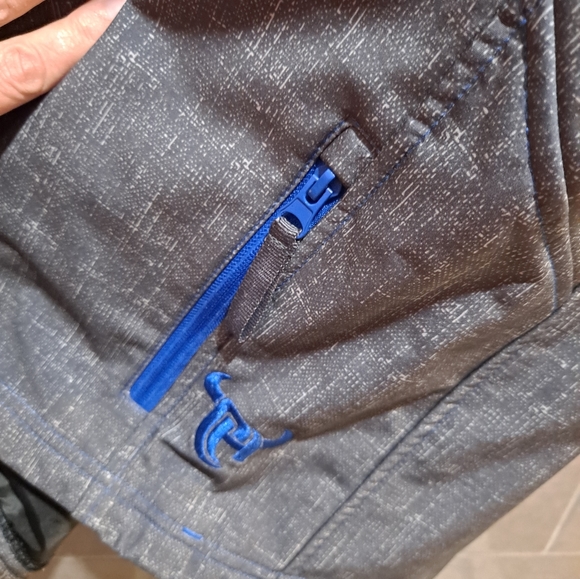 Cowboy Hardware Woman’s XL Embroidered Gray Blue Full Zip Vest Pockets - Picture 7 of 11